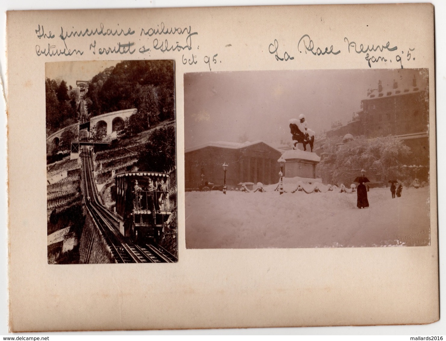 SANDOWN MAY 1896 & GLION-TERRITET SWITZERLAND ~ 3 ANTIQUE PHOTOGRAPHS #89705 - Old (before 1900)