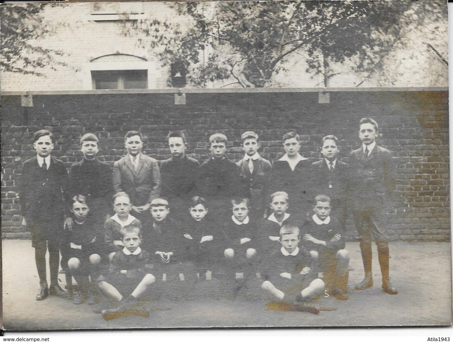 Huy - Photo Collée Sur Carton - Enfants Photo De Classe - Format: 16.5/12cm - Huy