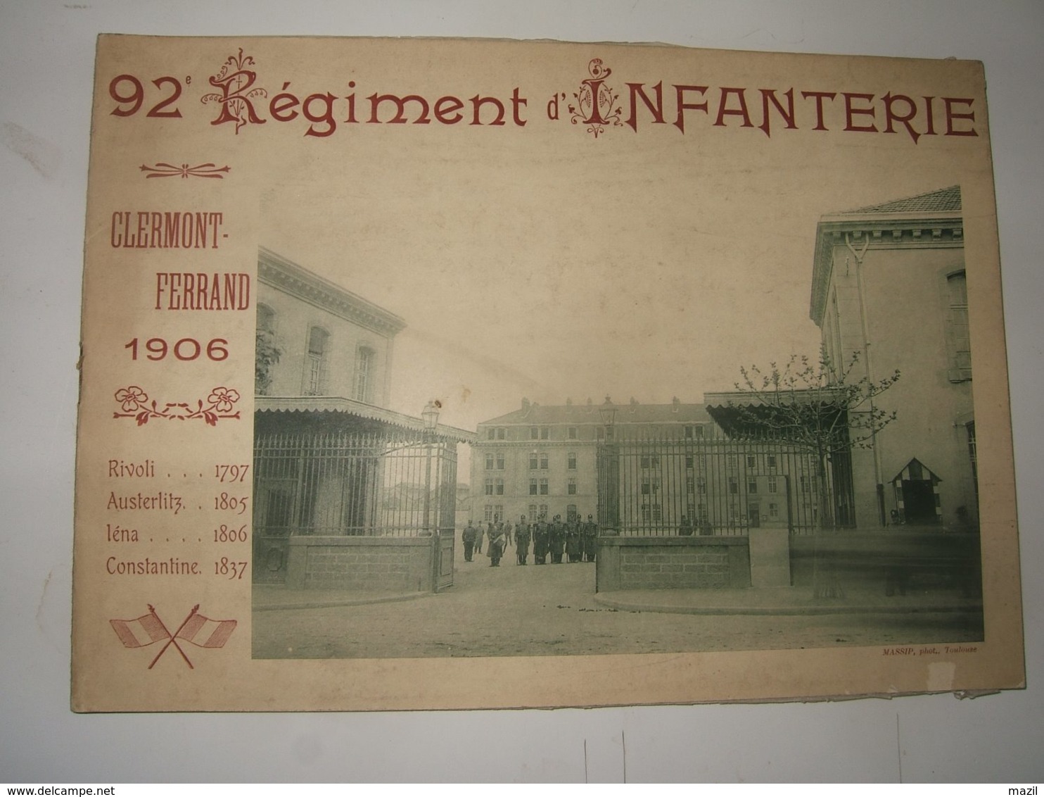 - 92e Régiment D' Infanterie Clermont-Ferrand : Album Souvenir 1906 - Documenten