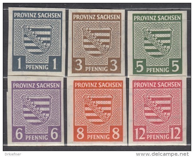 SBZ Provinz Sachsen 66-71, Postfrisch **, Provinzwappen 1945 - Other & Unclassified