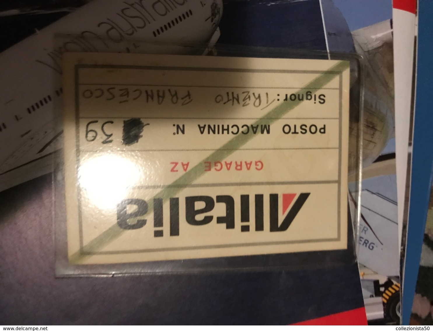 ALITALIA ANNI 60 POSTO MACCHINA REGISTRATO DIRIGENTI - Altri & Non Classificati