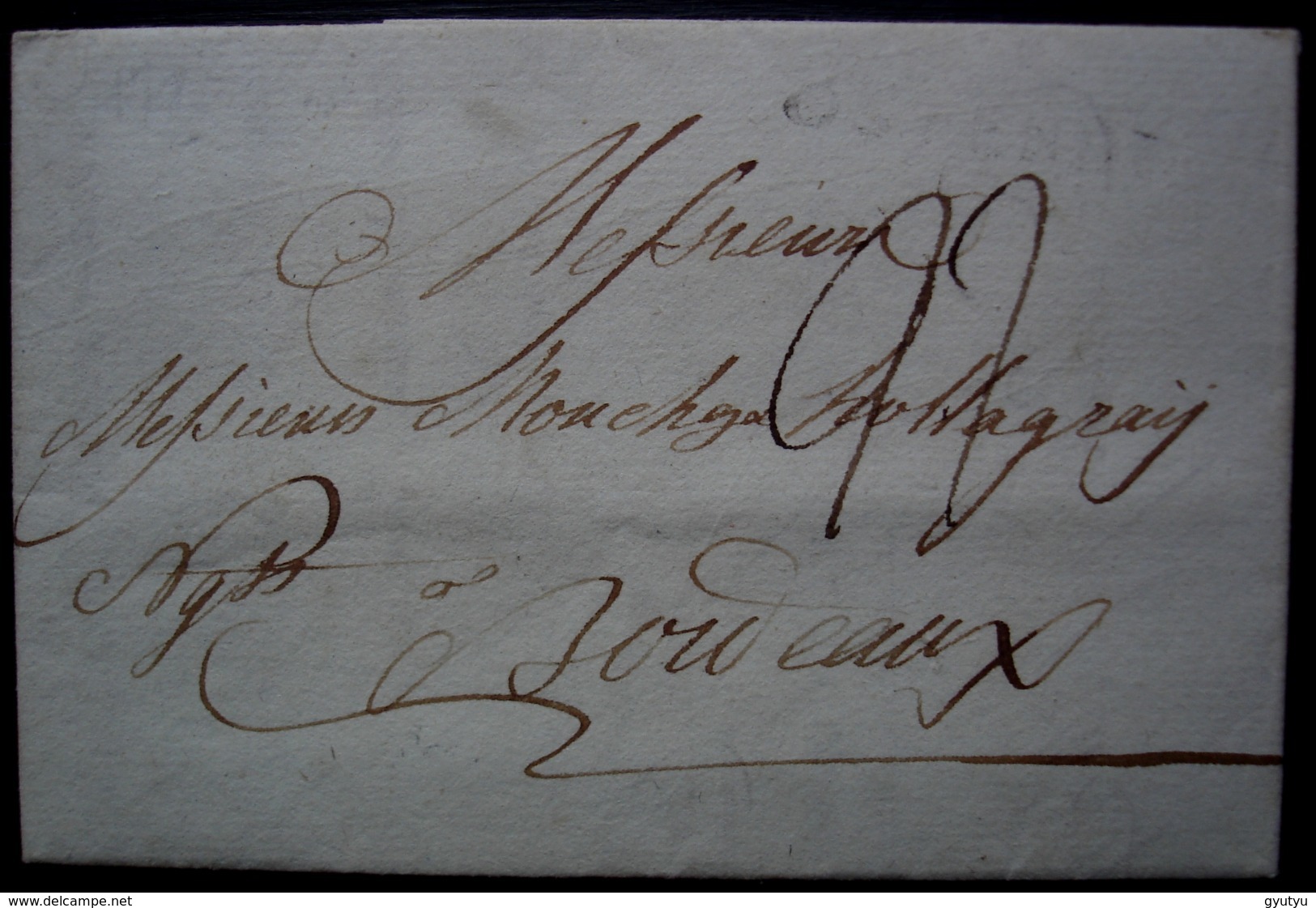 Ostende (Belgique) 1785 Lettre Pour Les Négociants Hollagray De Bordeaux (France) Marque OSTENDE - 1714-1794 (Pays-Bas Autrichiens)