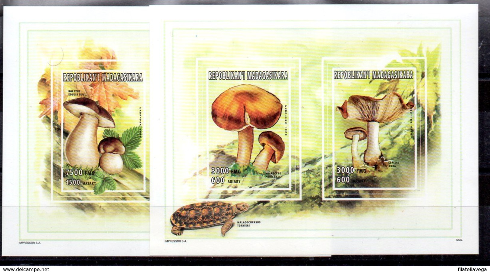 Madagascar Serie Completa Sin Dentar N ºYvert 1578/81 ** SETAS (MUSHROOMS) - Madagascar (1960-...)