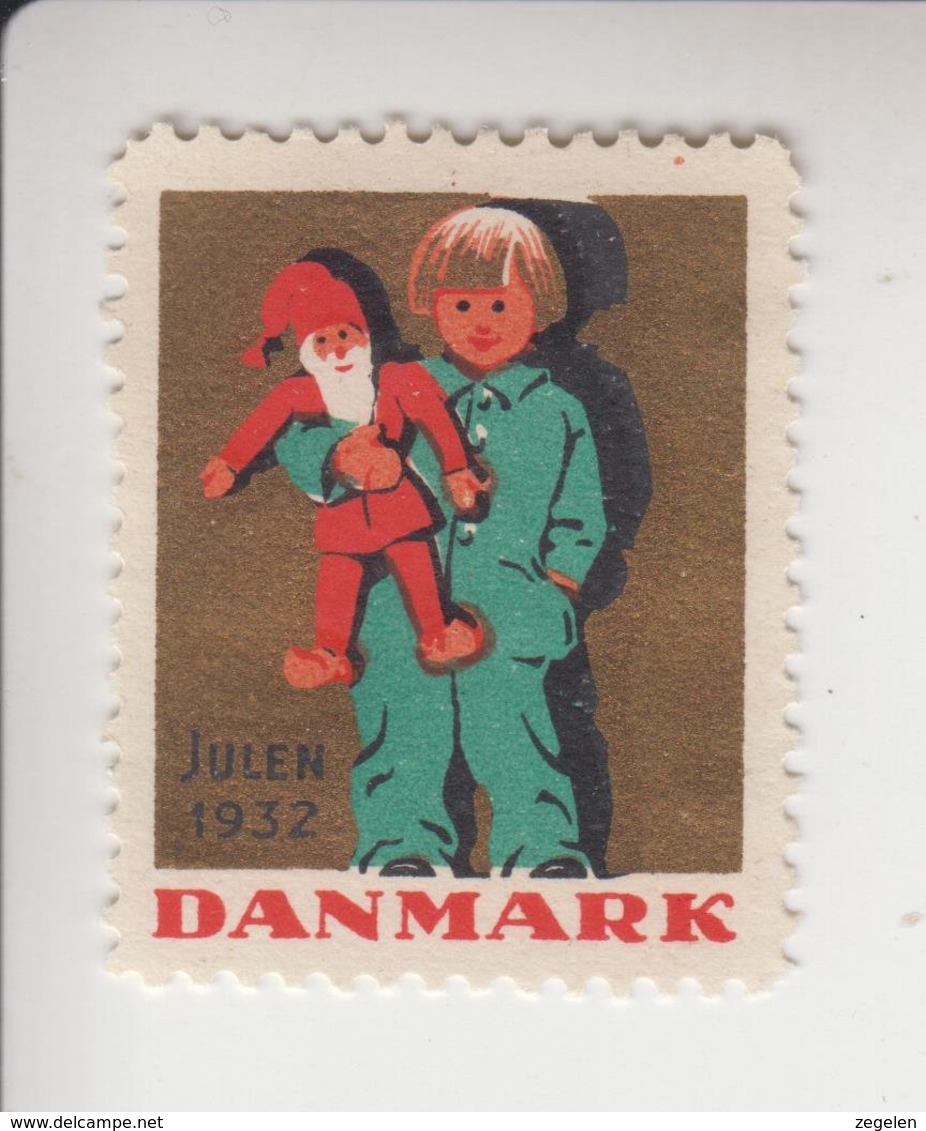 Denemarken Kerstvignet Cat.AFA Julemaerken Norden: Uitgifte Door Danmark Julemaerke Komitéen Jaar 1932 Zonder Gom - Ganze Bögen