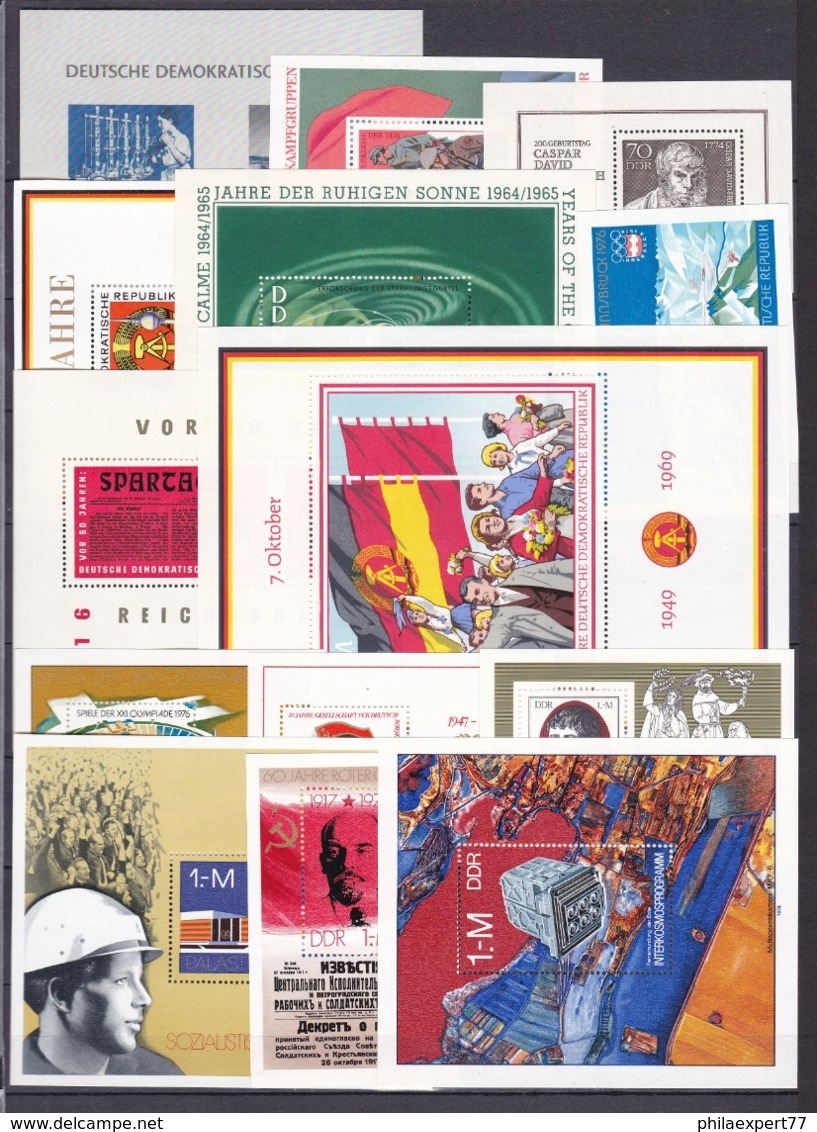 DDR - 1963/88 - Block Sammlung - Postfrisch/Ungebr. - Used Stamps