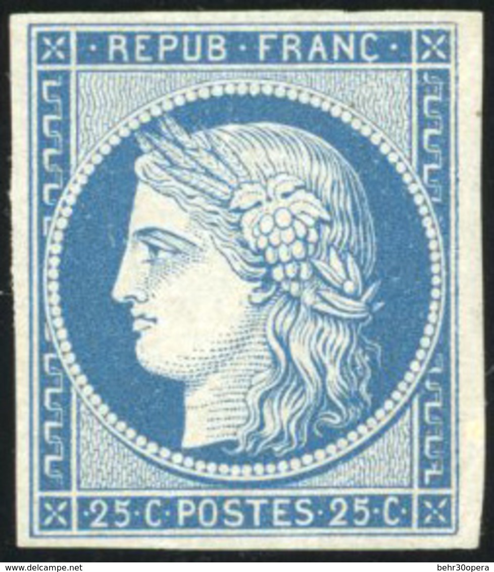 (*) N°4, 25c. Bleu. Très Beau D'aspect. SUP. - 1849-1850 Ceres