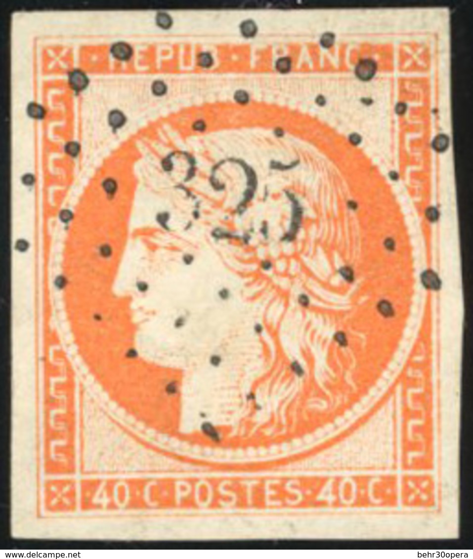 O N°5, 40c. Orange Pâle. Obl. PC 325. Très Grandes Marges. SUP. - 1849-1850 Ceres