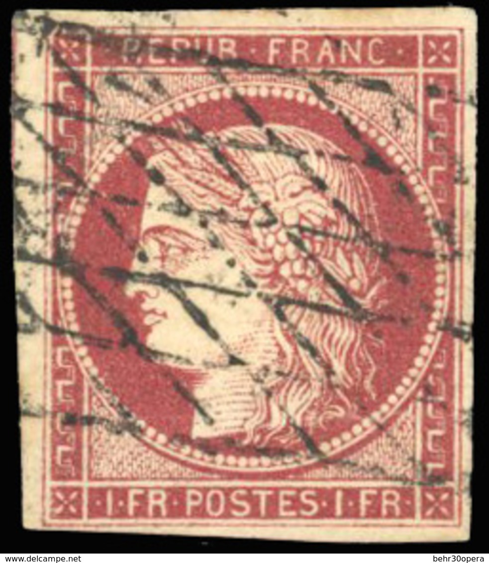 O N°6d, 1F. Cerise De 1853. Obl. SUP. - 1849-1850 Ceres