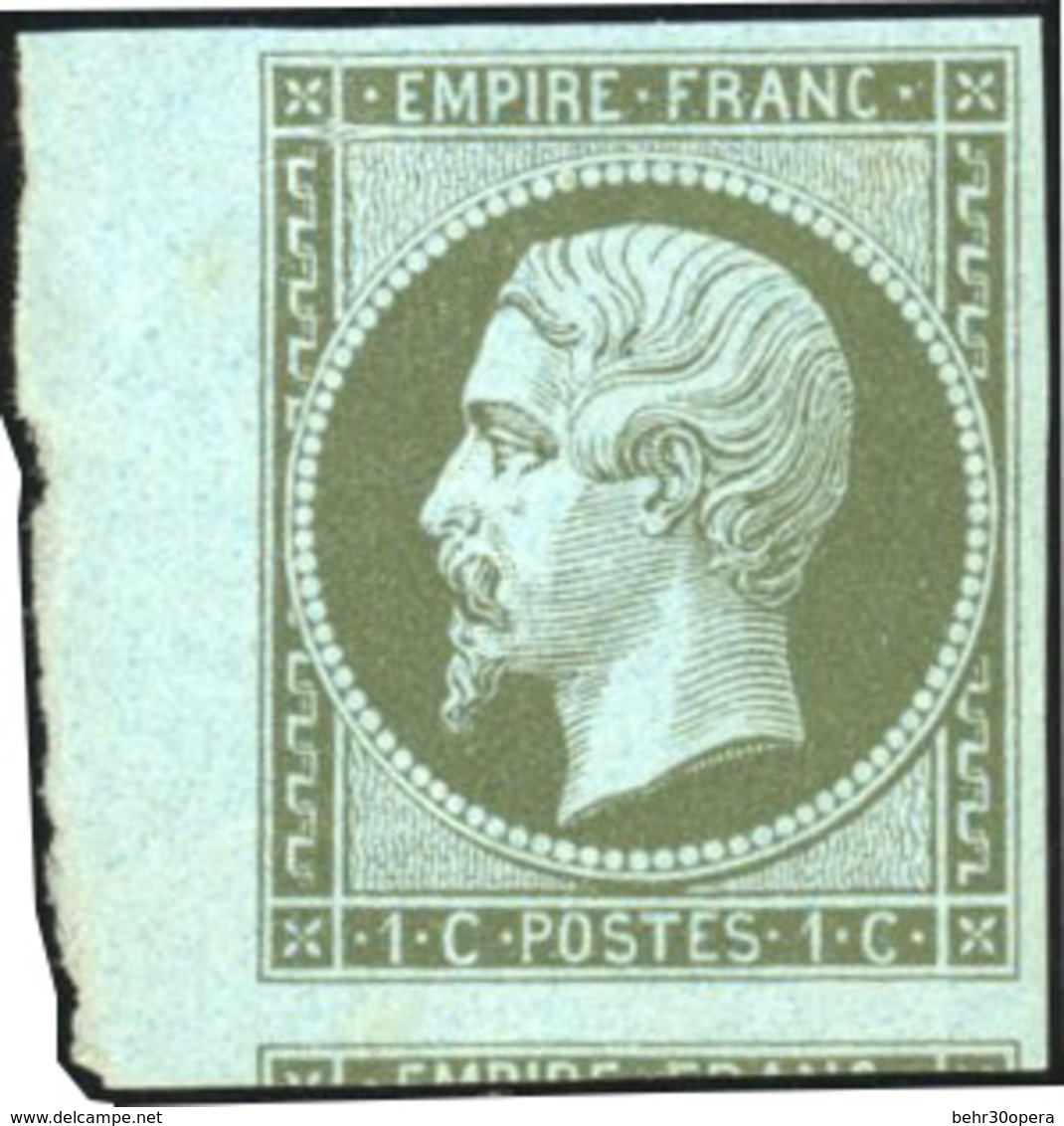 ** N°11, 1c. Olive. Déf. BdeF. Amorce D'un Voisin. B. - 1853-1860 Napoléon III