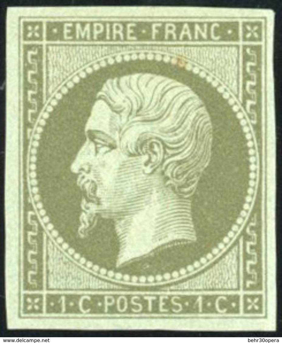 * N°11, 1c. Olive. Infime Trace De Charnière. SUP. - 1853-1860 Napoléon III