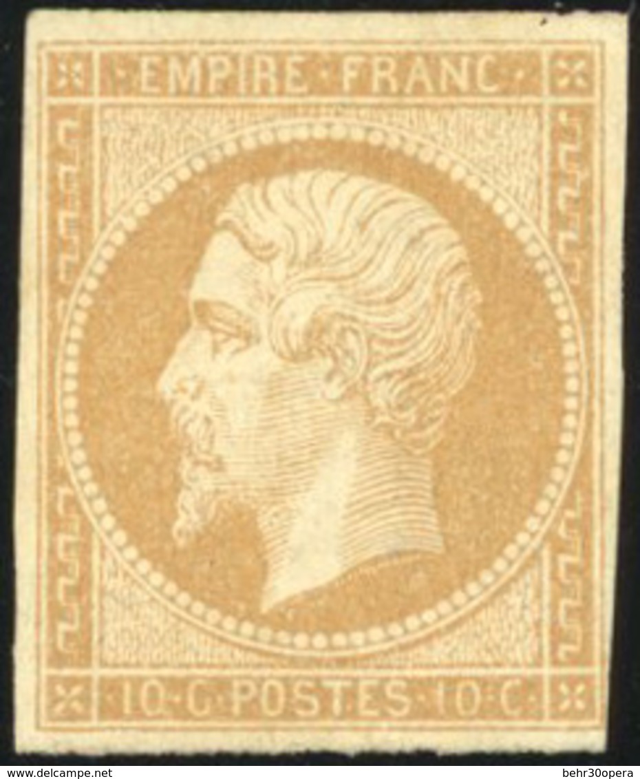 (*) N°13, 10c. Bistre. TB. - 1853-1860 Napoléon III