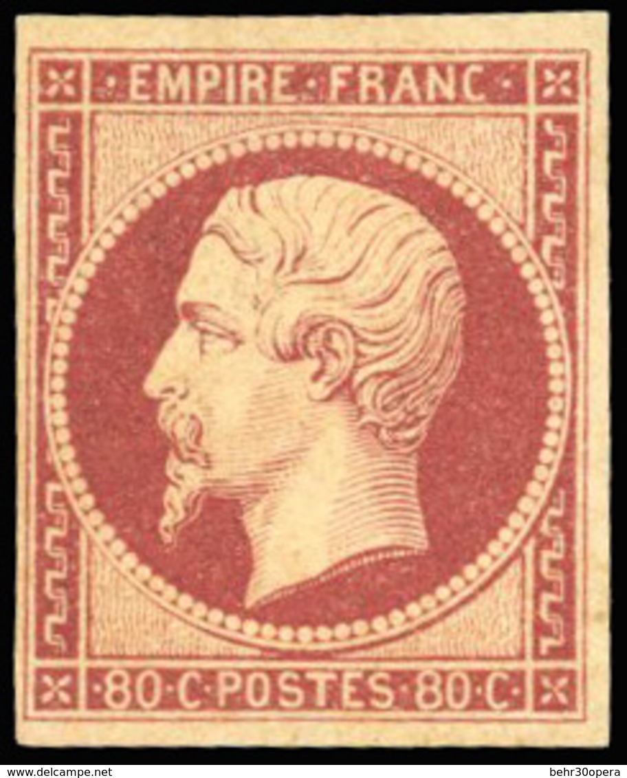 * N°17A, 80c. Carmin. Très Belle Nuance. SUP. - 1853-1860 Napoléon III