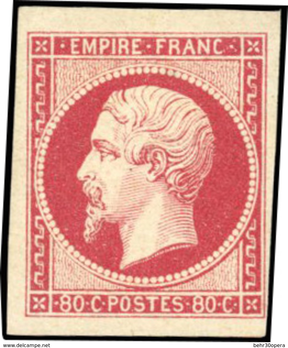 ** N°17Ba, 80c. Rose Vif. Nuance Exceptionnelle. Pièce De Rêve. SUP. - 1853-1860 Napoléon III