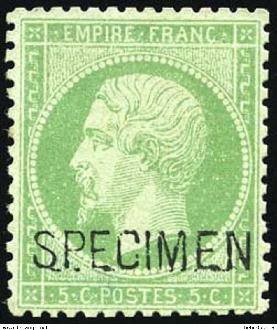 (*) N°20f, 5c. Vert. B. - 1862 Napoléon III