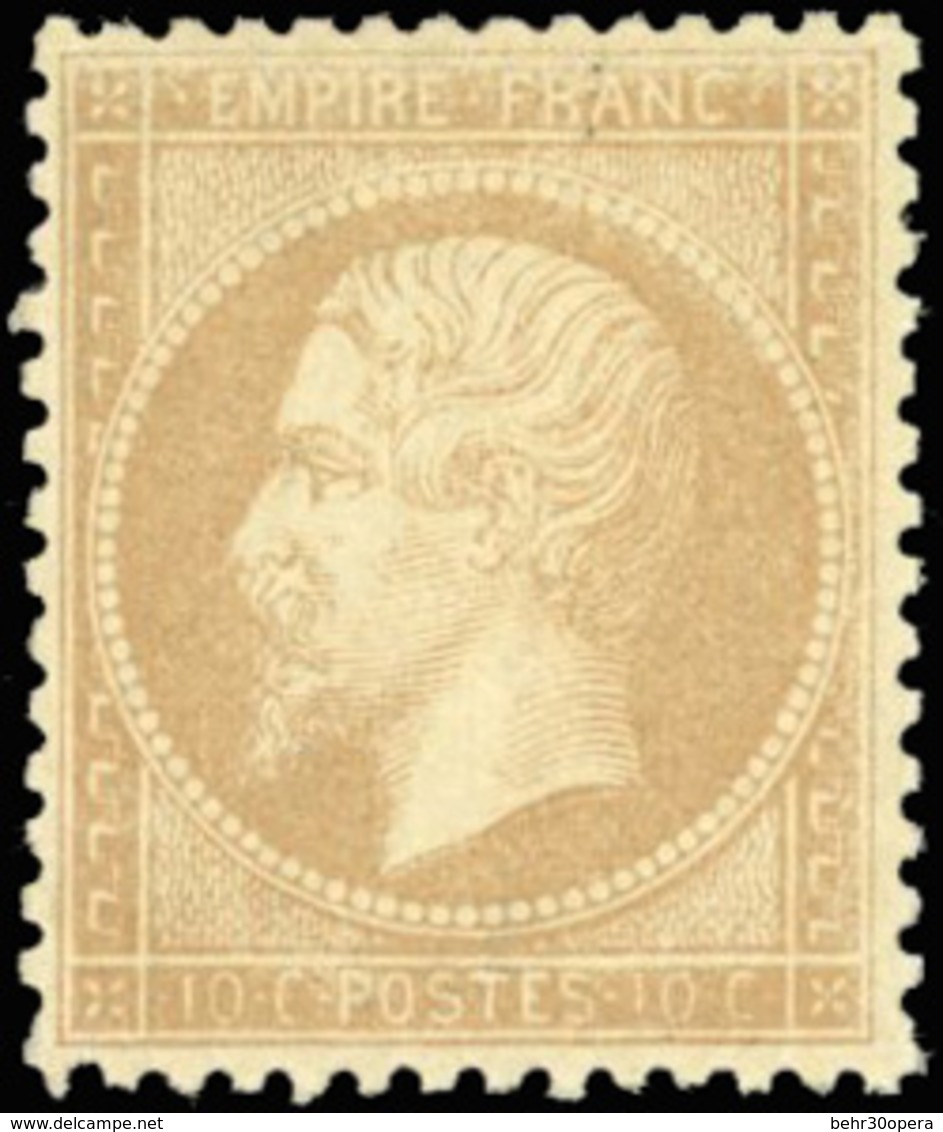 * N°21a, 10c. Bistre-jaune. SUP. - 1862 Napoléon III