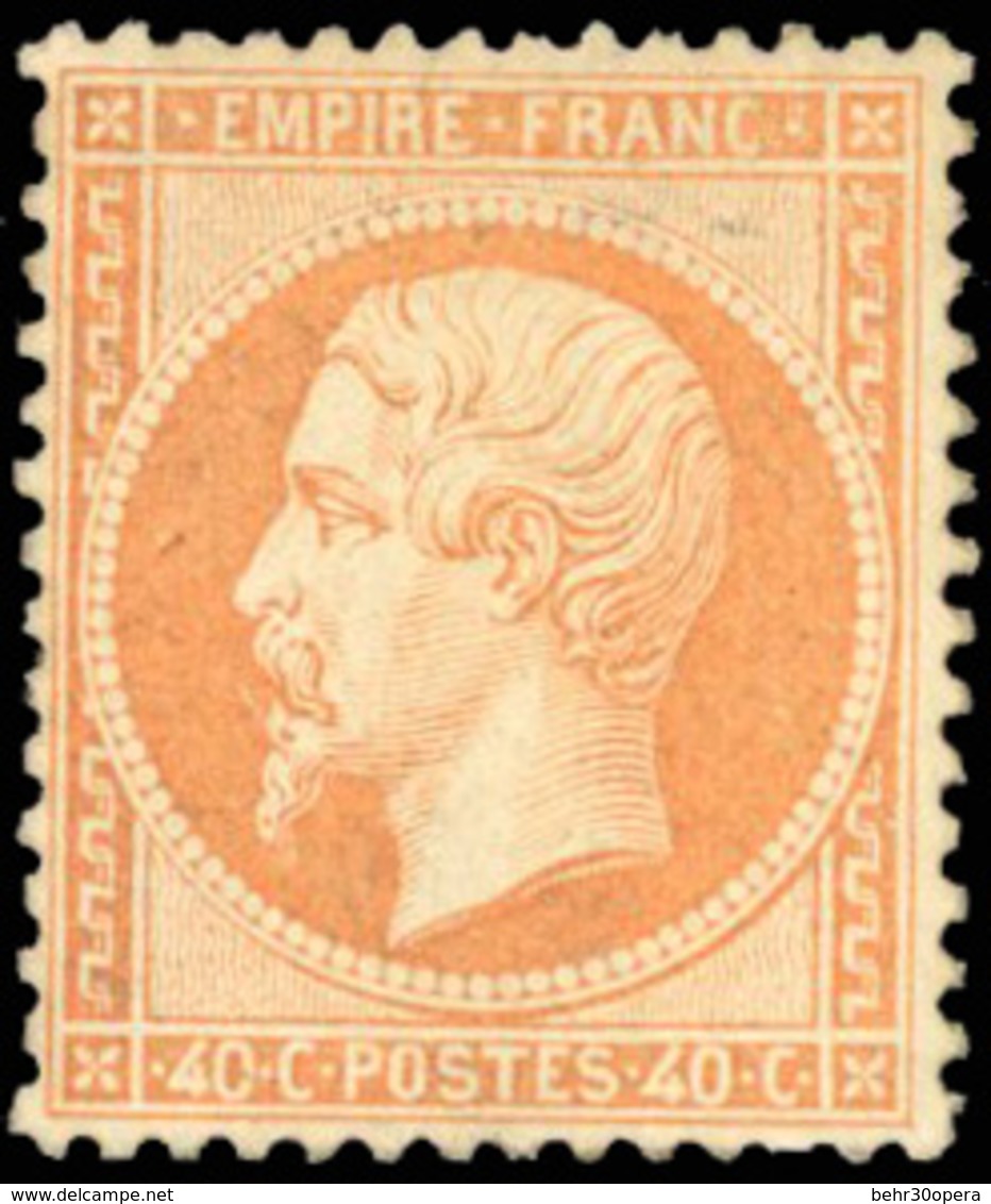 * N°23, 40c. Orange. Très Frais. Gomme Altérée. TB. - 1862 Napoléon III