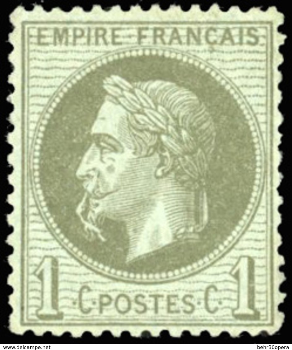 * N°25b, 1c. Bronze. Variété à La Cigarette. Cote MAURY 2.000€. SUP. - 1863-1870 Napoléon III Lauré