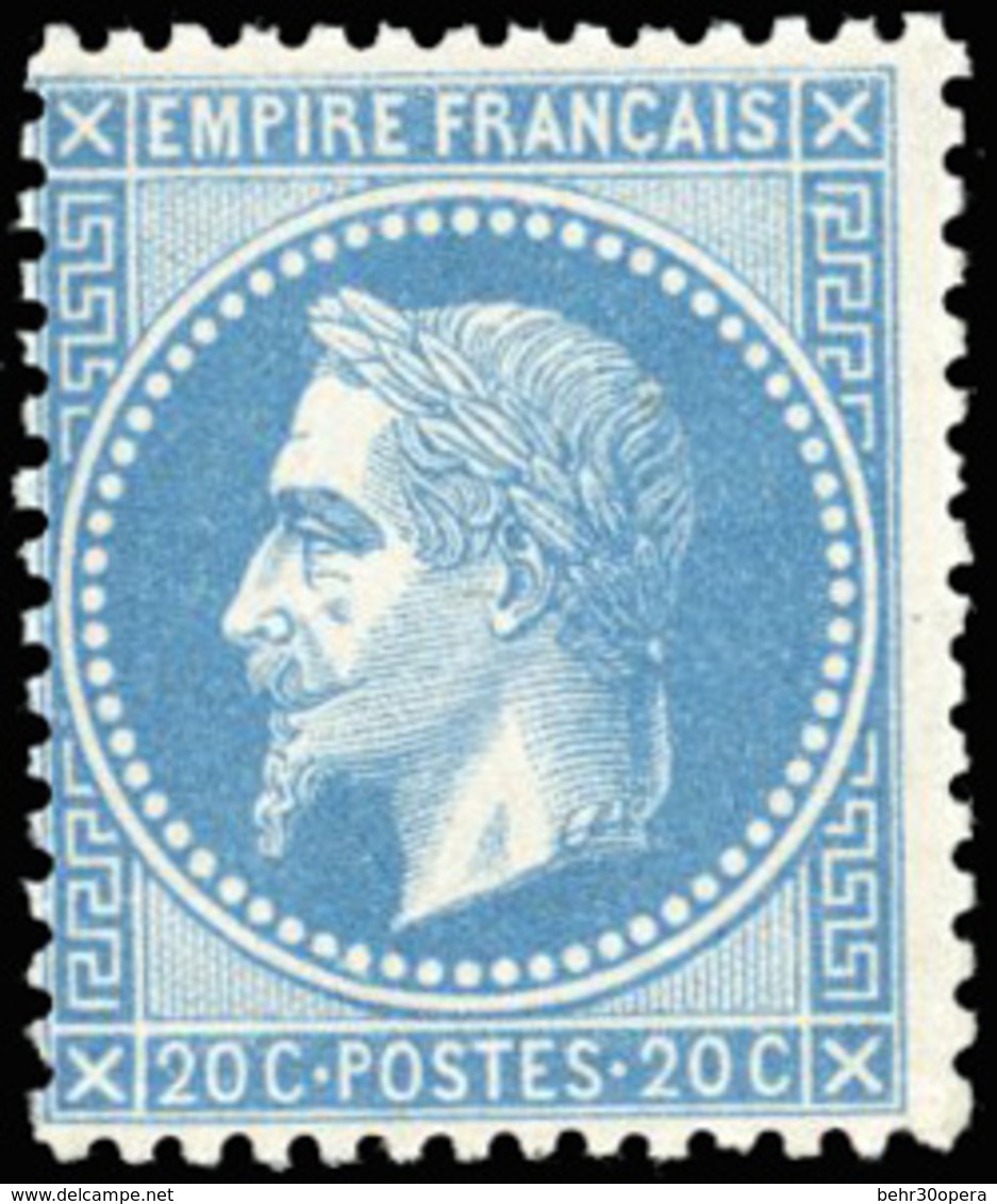 ** N°29B, 20c. Bleu. Type II. Décentré. - 1863-1870 Napoléon III Lauré