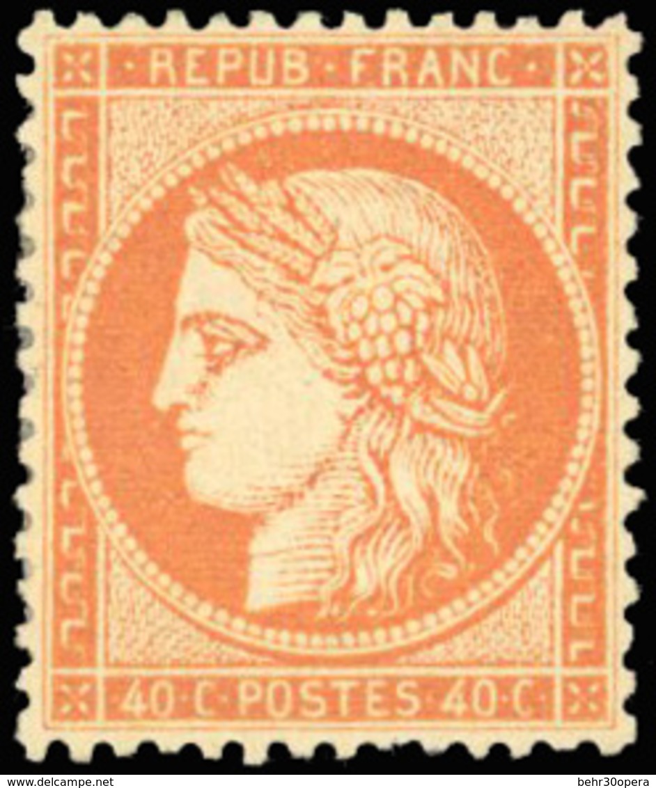 * N°38, 40c. Orange Foncé. Très Bien Centré. TB. - 1870 Siège De Paris