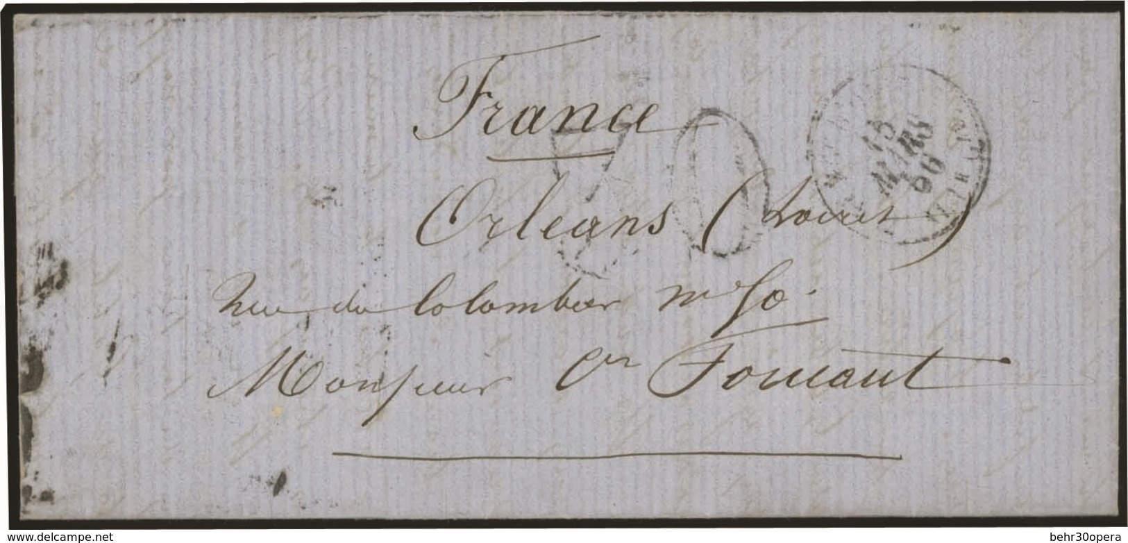 O Lettre écrite De SEBASTOPOL Du 14 Mars 1856 à Destination D'ORLEANS Frappée Du CàD De L'ARMEE D'ORIENT. B. - 1849-1876: Période Classique