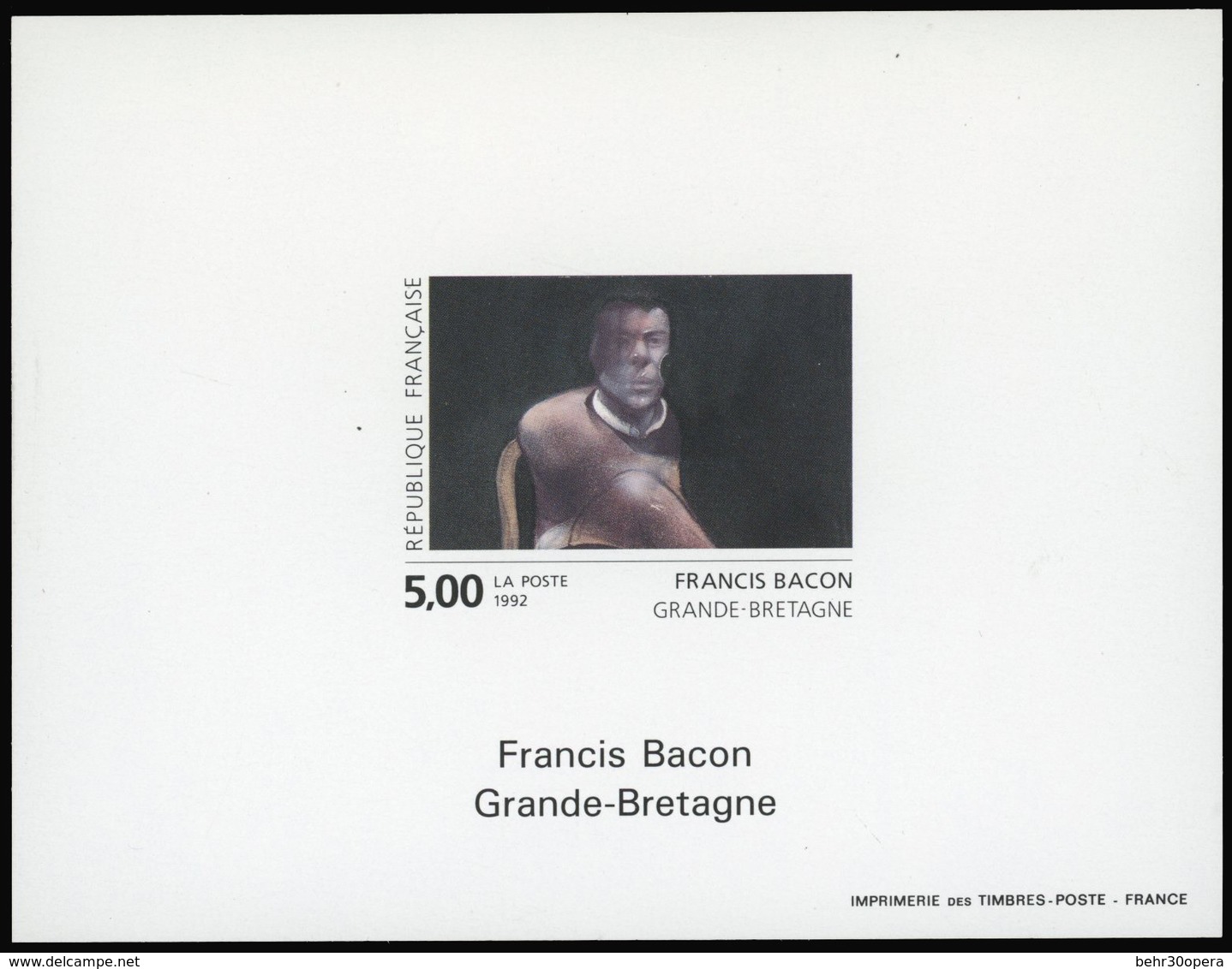 ** N°2779, 5F. Francis Bacon. Bloc ND Avec Gomme. SUP. - Autres & Non Classés