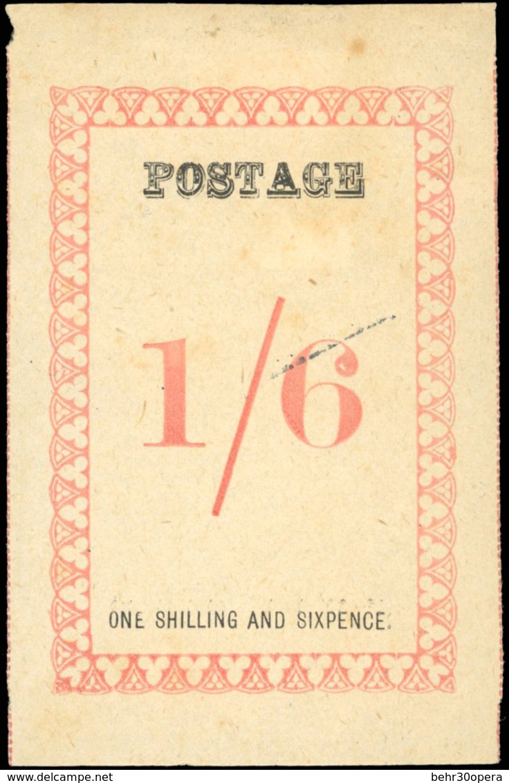 (*) N°46a, 46a, 1/6s. Rose. Sans Cachet. Sans Point Après ''POSTAGE'' (SG#46a - Cote 7500£). RRR. TB. - Otros & Sin Clasificación