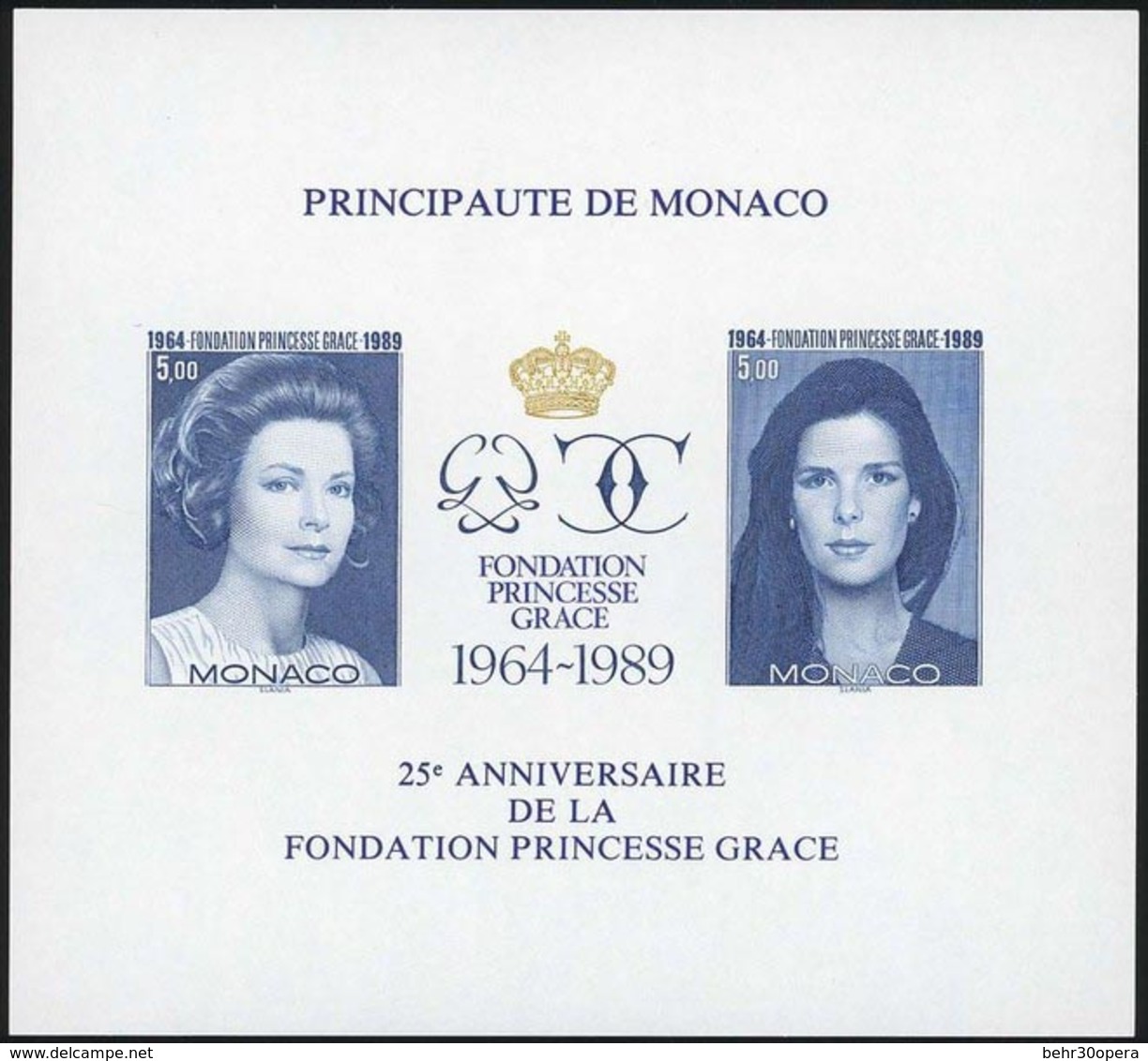 ** N°48a, Bloc Feuillet. Fondation Princesse Grace. SUP. - Autres & Non Classés