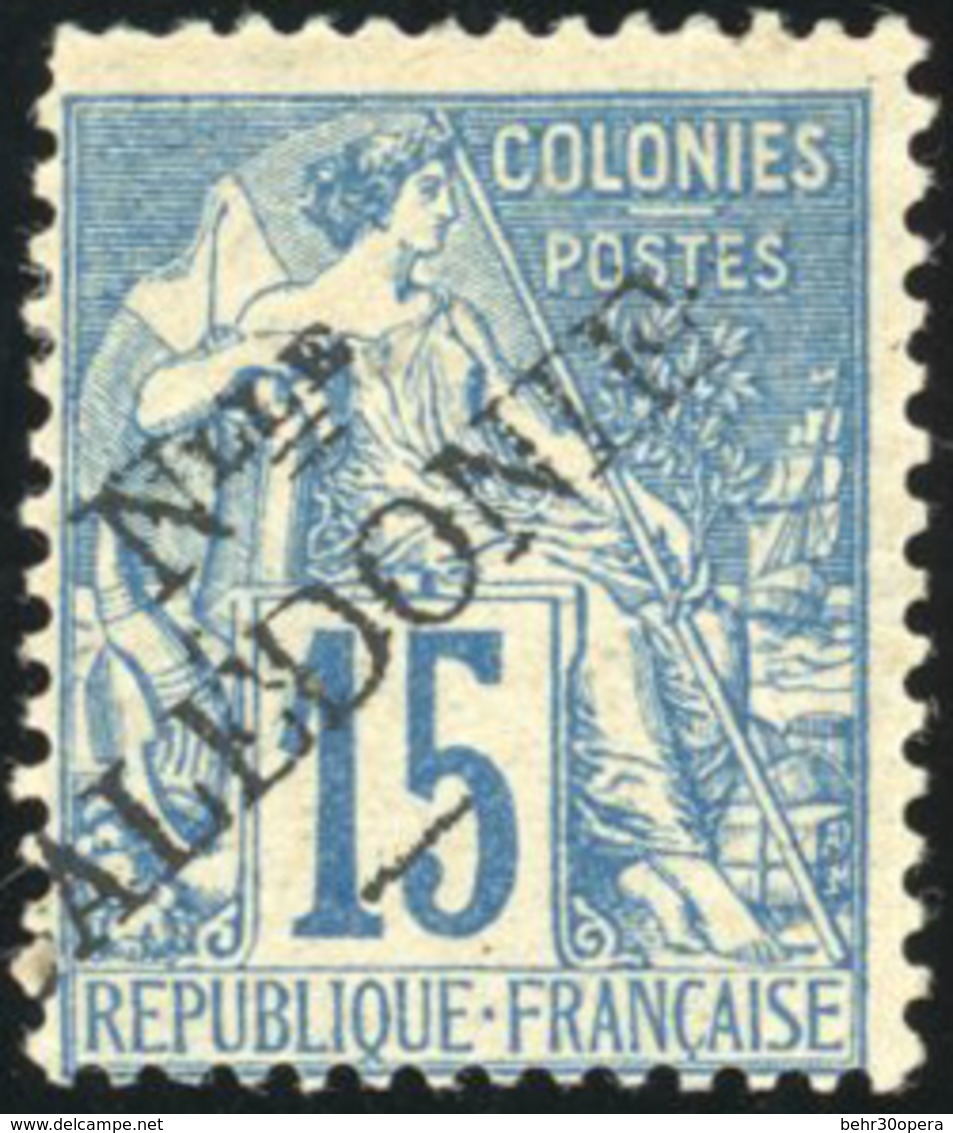 * N°26, 15c. Bleu. Surcharge Type I. Décentré. - Otros & Sin Clasificación