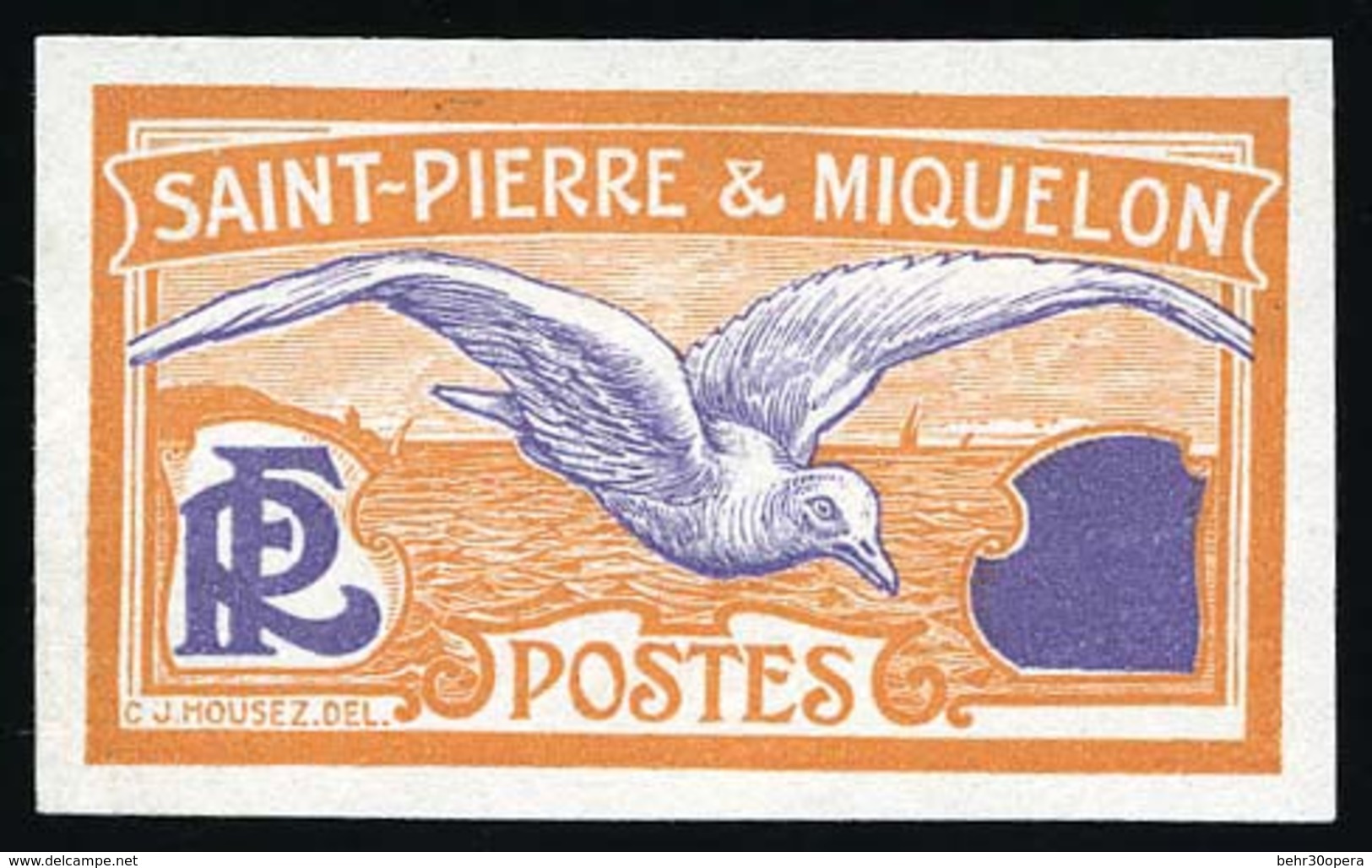 (*) N°110, Type Goeland. Essai De 1909 De Couleur Orange Et Violet. SUP. - Autres & Non Classés