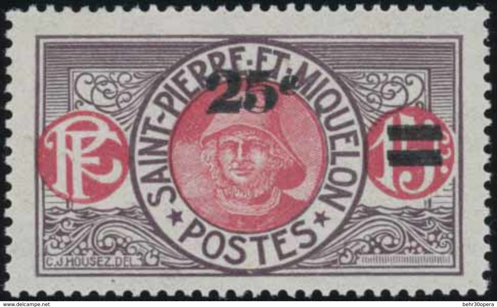 ** N°118a, 25c. S/15c. Violet-brun Et Rose. Double Surcharge. SUP. - Otros & Sin Clasificación