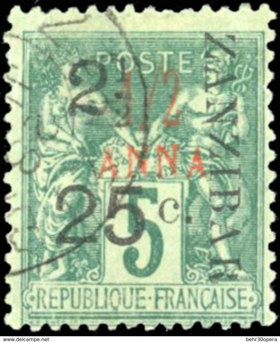 O N°32e, 2 1/2 Et 25c. S. 1/2 A. Surcharge Rouge Type VI. TB. - Otros & Sin Clasificación