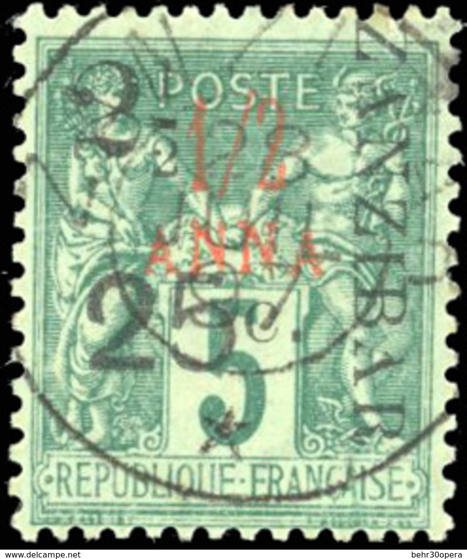 O N°32l, 2 1/2 Et 25c. S. 1/2 A. Surcharge Rouge. Type XII. TB. - Otros & Sin Clasificación