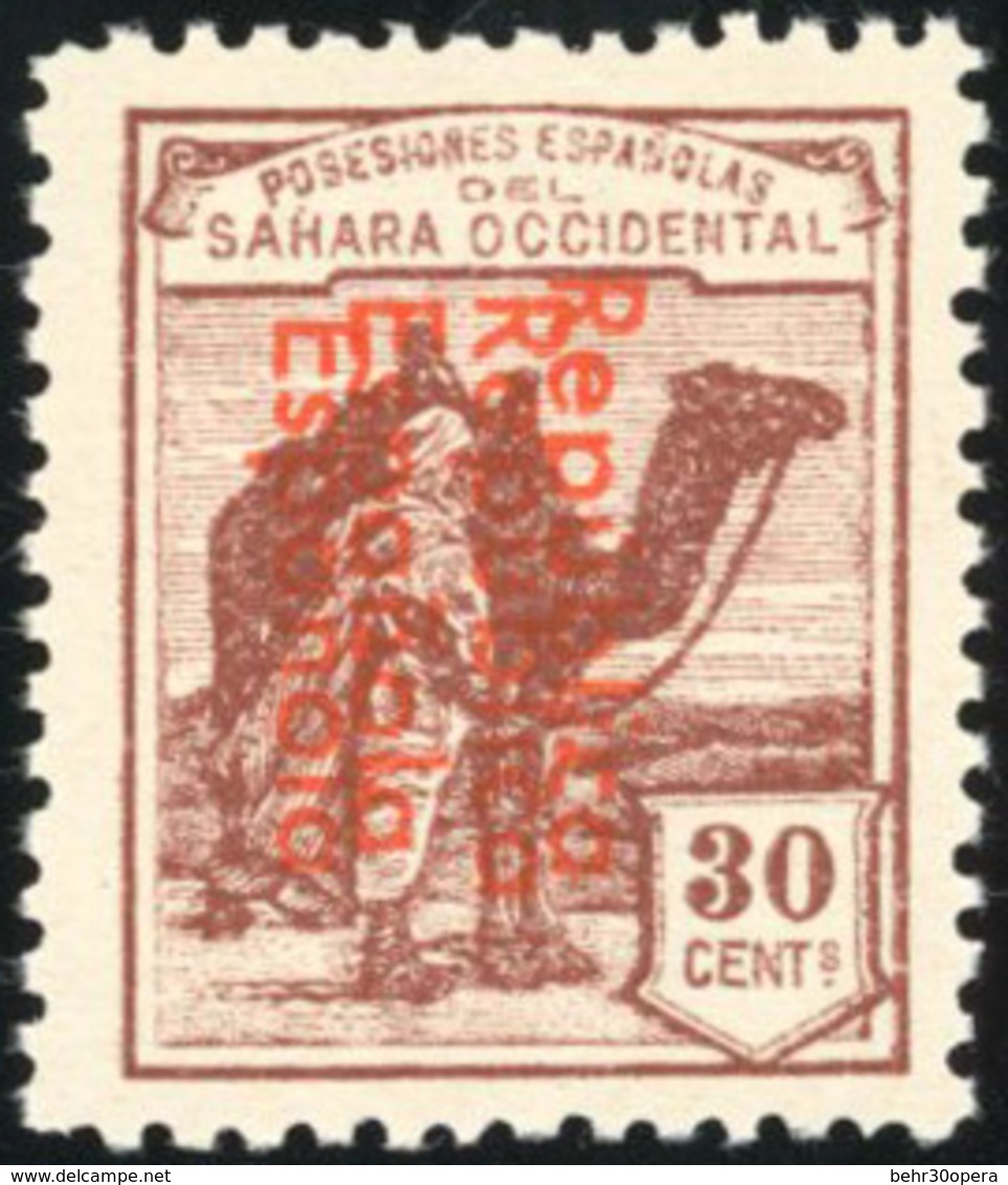 ** N°3841, 15c. Bleu-vert Et 30c. Brun-rouge. Double Surcharge. SUP. - Sahara Español