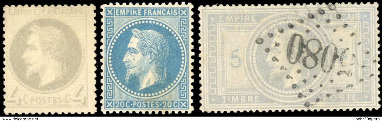 O N°19/33, Lot Empire Dentelés Et Laurés. Obl. Sauf 22*, 25* Et 27*. 2xn°33. Beau Lot. - Collections