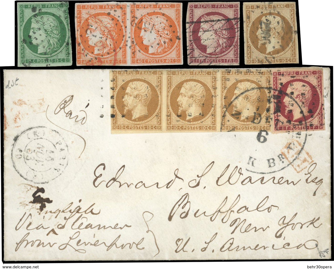 O Collection De Timbres Et Lettres De FRANCE CLASSIQUE Du Numéro 1 Au Numéro 60. Timbres Oblitérés Et De Superbe Qulité. - Colecciones Completas