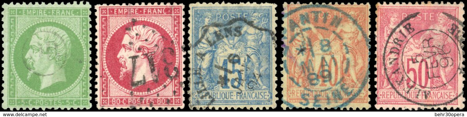 O Collection De Timbres De FRANCE CLASSIQUE OBLITERES. Diverses Oblitérations Dont Cachet ''OR'', GC, Cachets De Ville à - Colecciones Completas