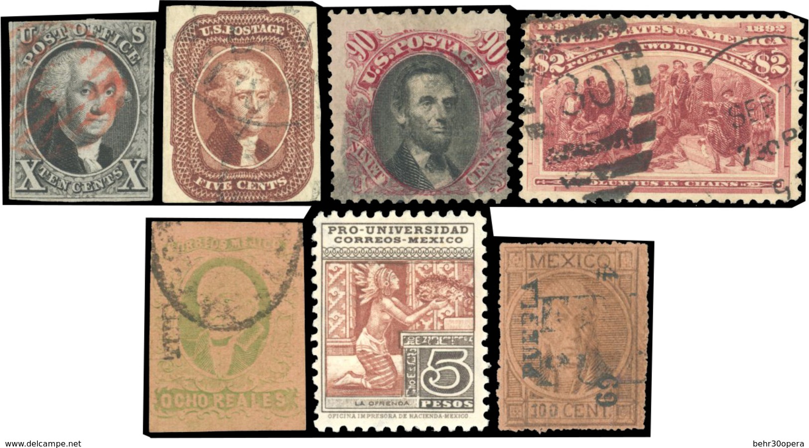 * Ensemble De Timbres D'AMERIQUE DU SUD Dont USA, MEXIQUE, BRASIL, Etc... Timbres Neufs Avec Chanières Et/ou Oblitérés.  - Autres & Non Classés