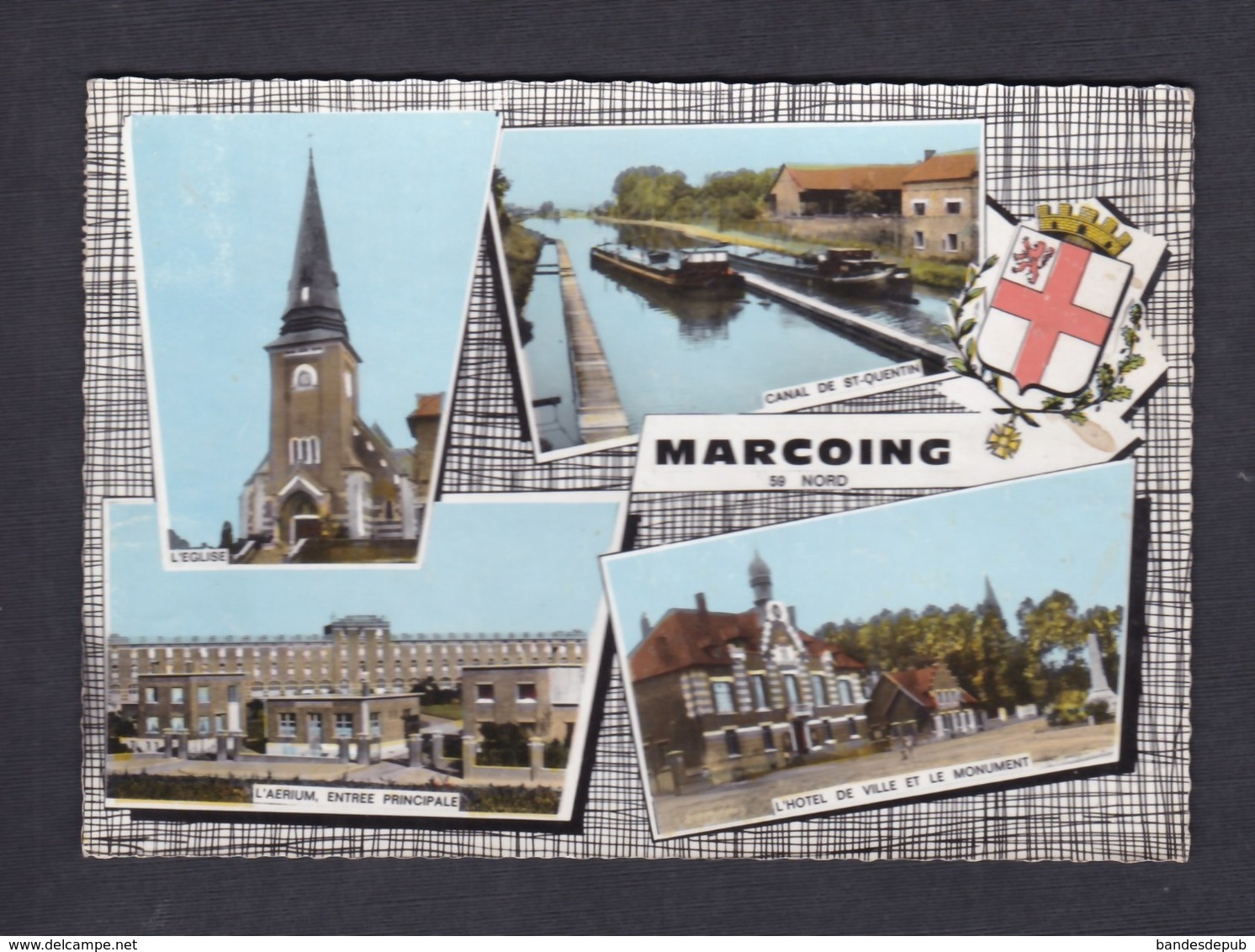 Vente Immediate MARCOING (59) Multivues Eglise Aerium Hotel De Ville Canal De St Quentin Batellerie Péniche - Marcoing