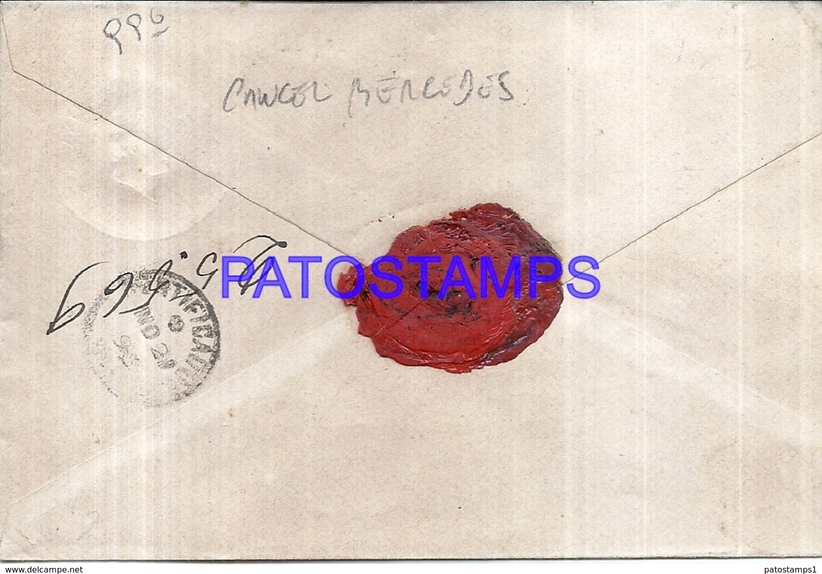 120752 ARGENTINA BUENOS AIRES COVER CANCEL MERCEDES POSTAL STATIONERY C/ POSTAGE ADDITIONAL NO POSTCARD - Enteros Postales