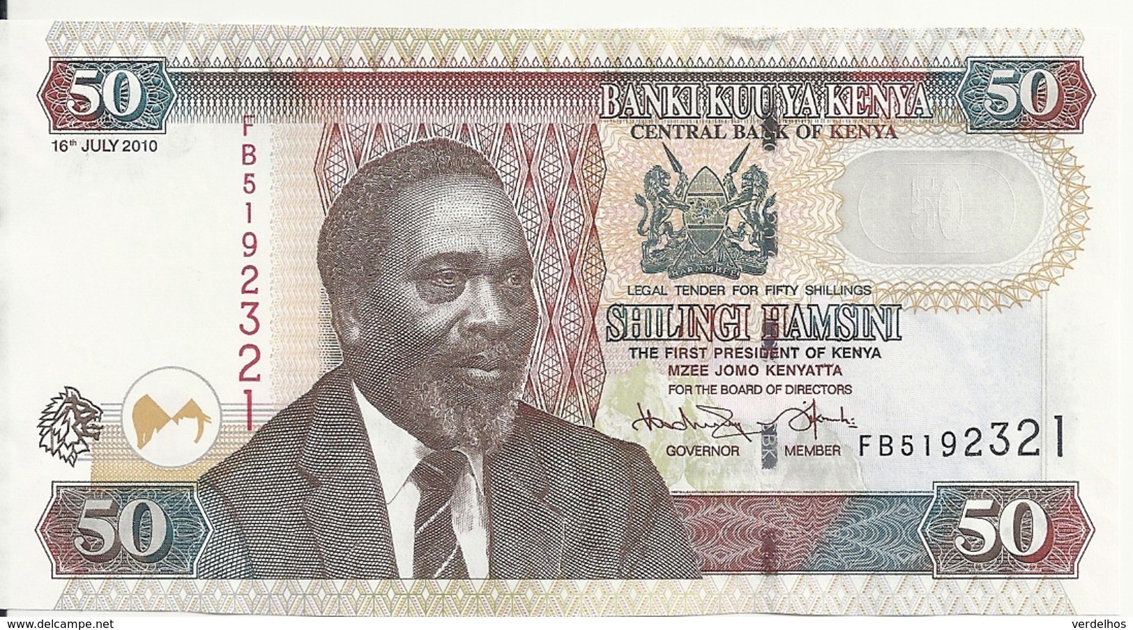 KENYA 50 SHILLINGI 2010 UNC P 47 E - Kenya