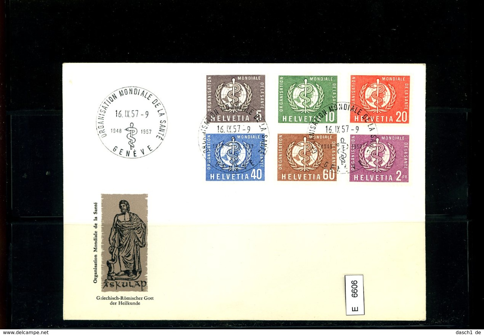 Schweiz UNO, O, WHO 26-31 FDC - FDC