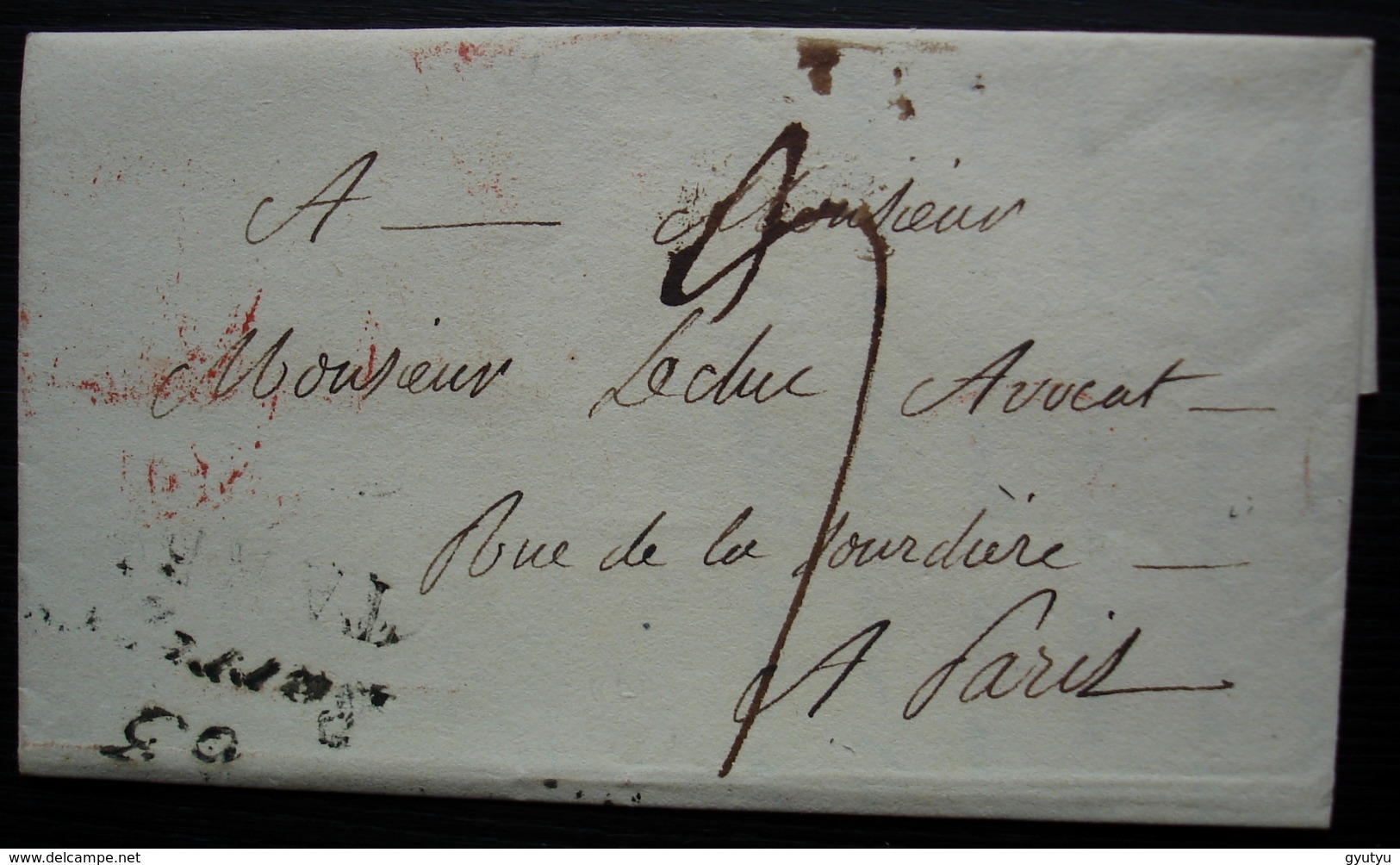 Barèges Cursive De 1824 63 Barrèges TARBES (Hautes-Pyrénées), Lettre Signée " Le Duc De Ventadour ", Voir Photos ! - 1801-1848: Precursores XIX