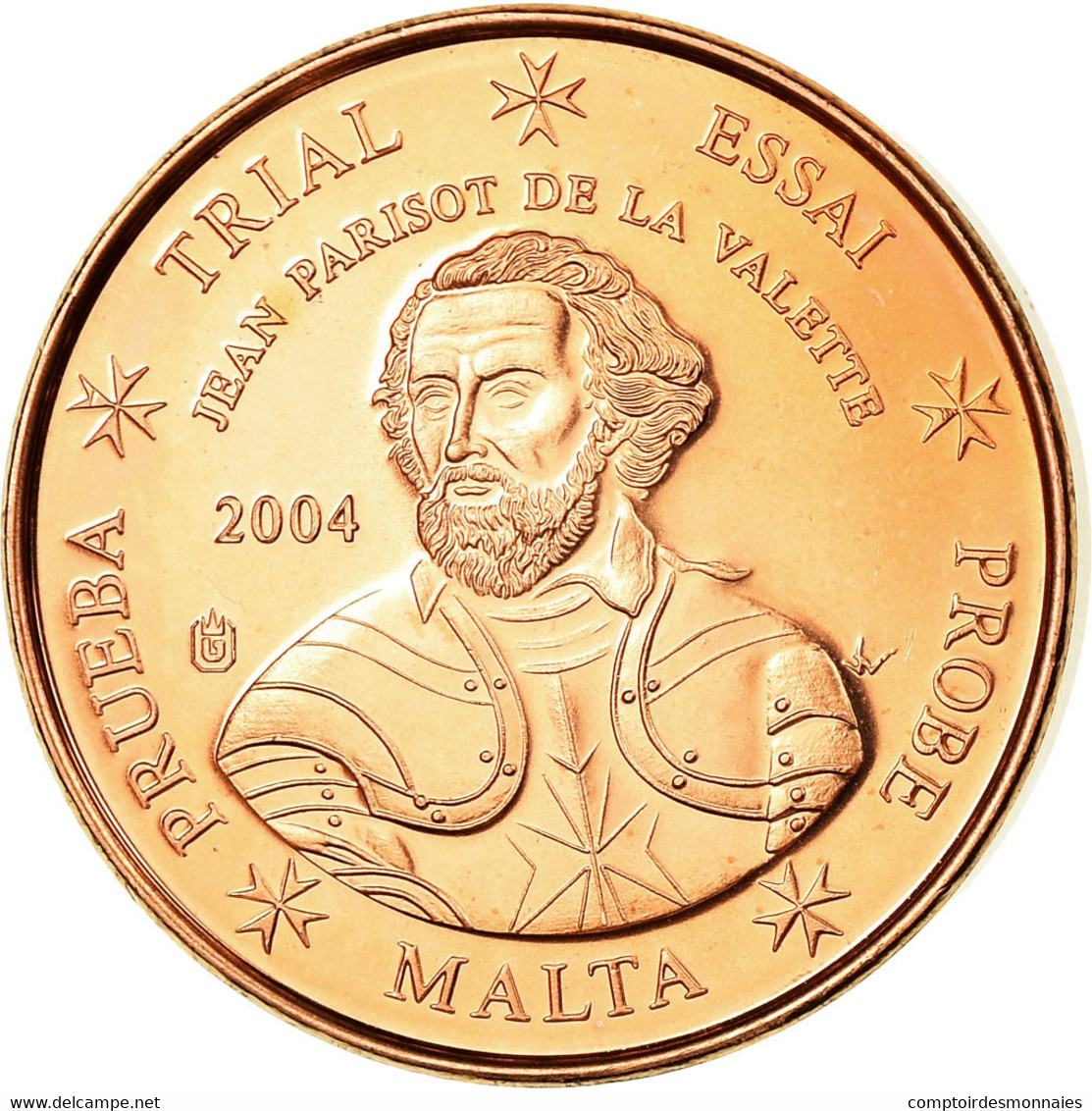 Malte, 2 Euro Cent, 2004, SPL, Copper Plated Steel - Pruebas Privadas