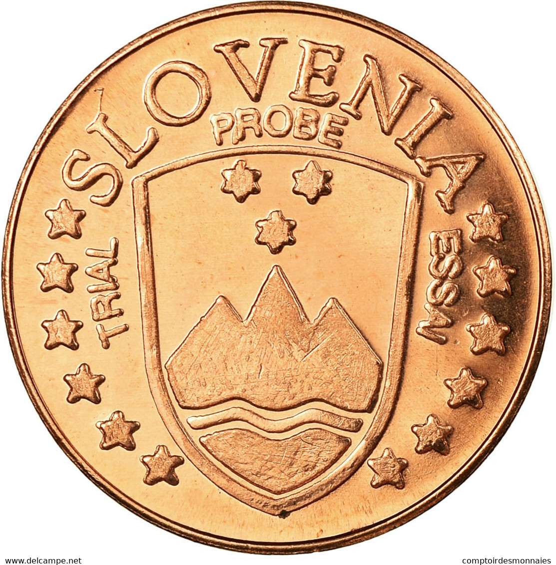 Slovénie, 5 Euro Cent, 2004, SPL, Copper Plated Steel - Privatentwürfe