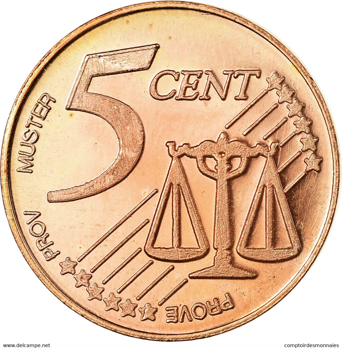 Slovénie, 5 Euro Cent, 2004, SPL, Copper Plated Steel - Privéproeven