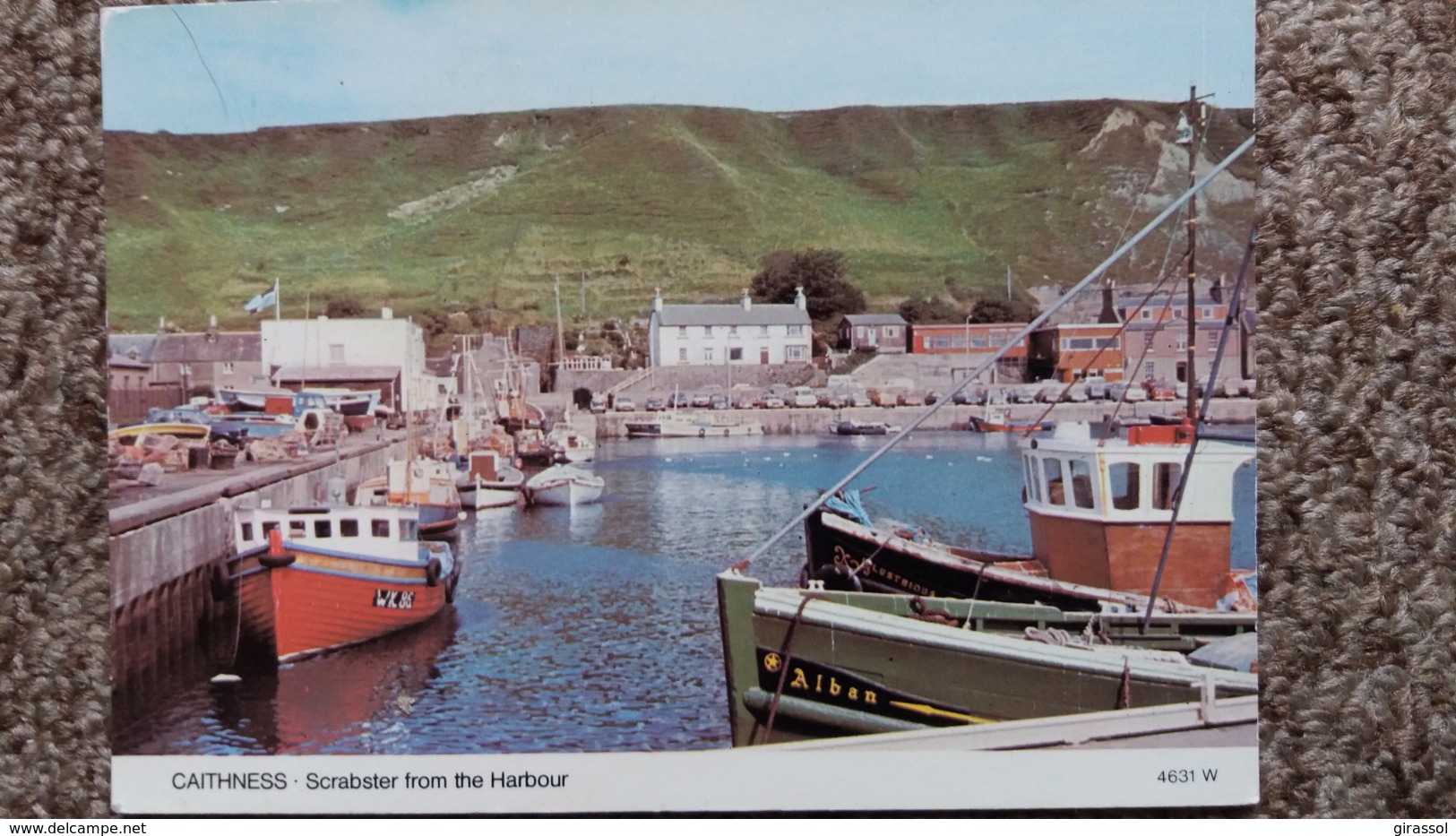 CPSM CAITHNESS SCRABSTER FROM HARBOUR SCOTLAND ECOSSE PORT  A HAIL CALEDONIA PRODUCT - Caithness