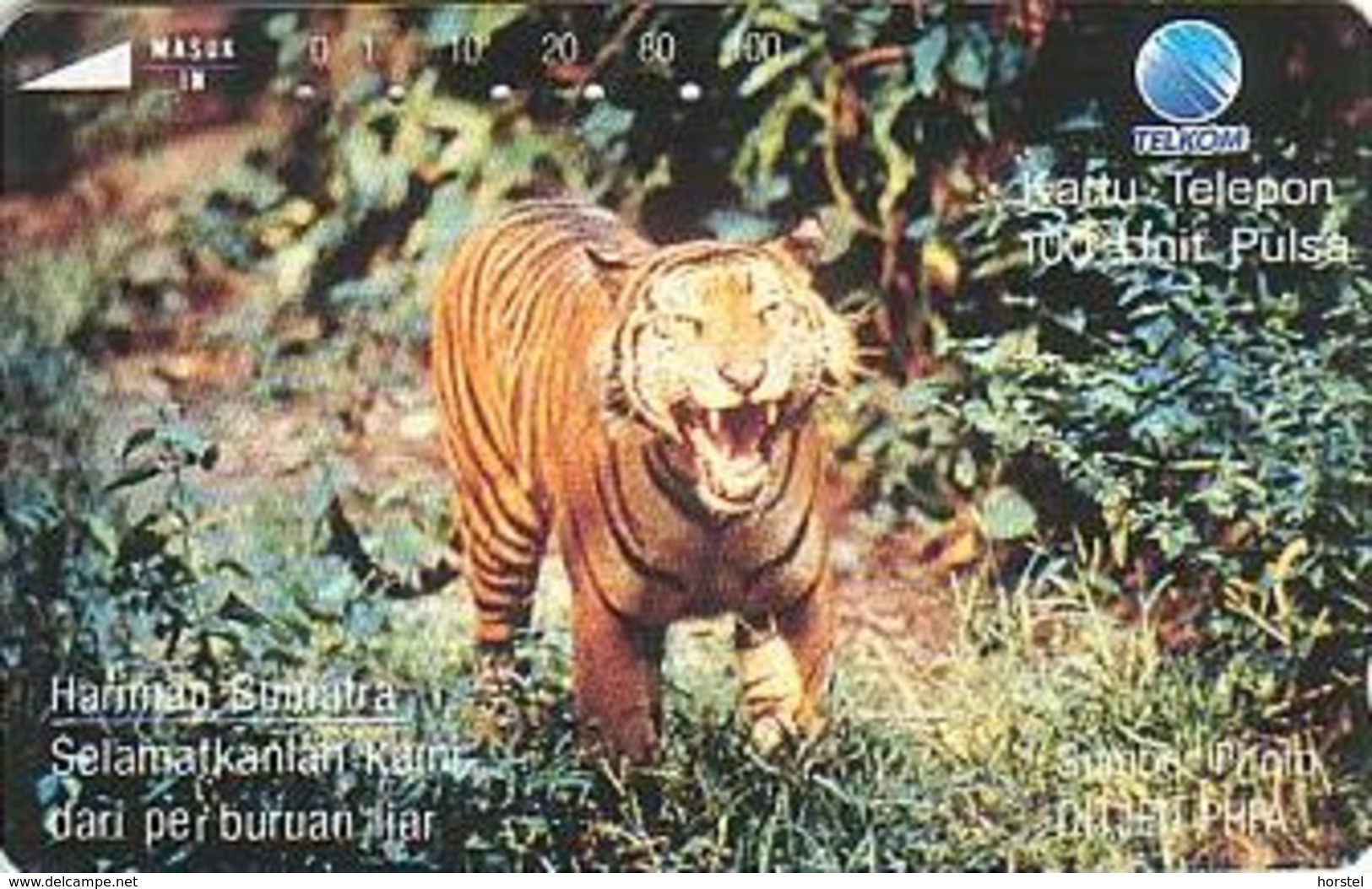 Indonesien - IND 203 ANIMALS IN DANGER - TIGER - 100 Units - Indonesia