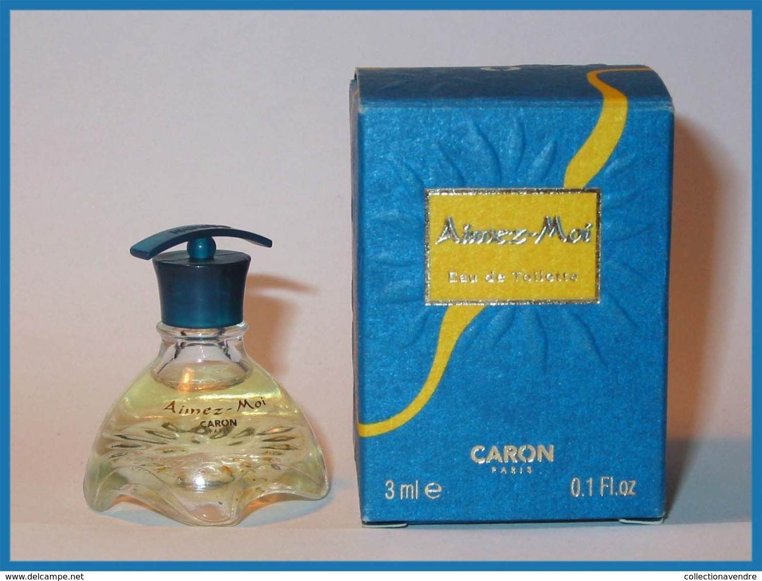 CARON : Miniature De Collection : Aimez Moi Eau De Toilette, 3 Ml, Parfait état - Miniatures Femmes (avec Boite)