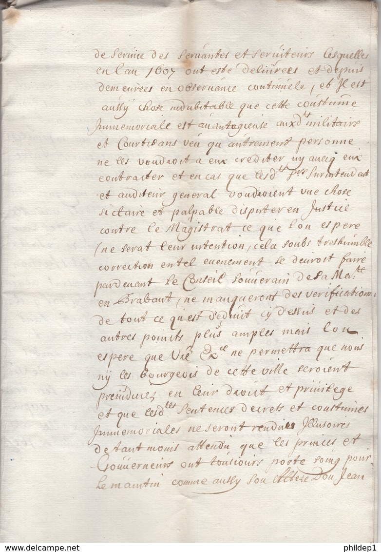 Jen. Requête présentée au Souverain. Novembre 1662.