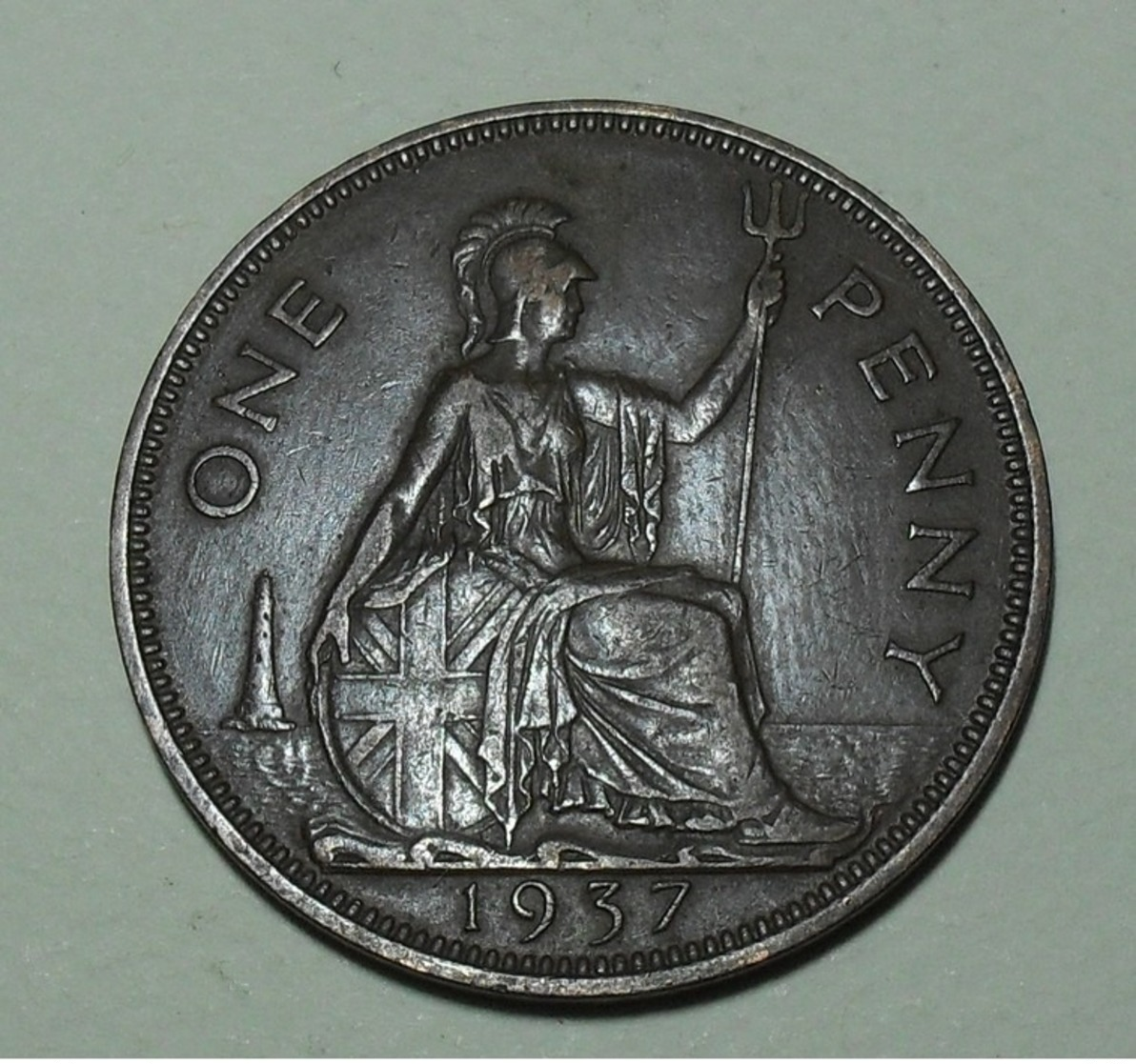 1937 - Grande Bretagne - Great Britain - ONE PENNY, GEORGE VI, KM 845 - D. 1 Penny